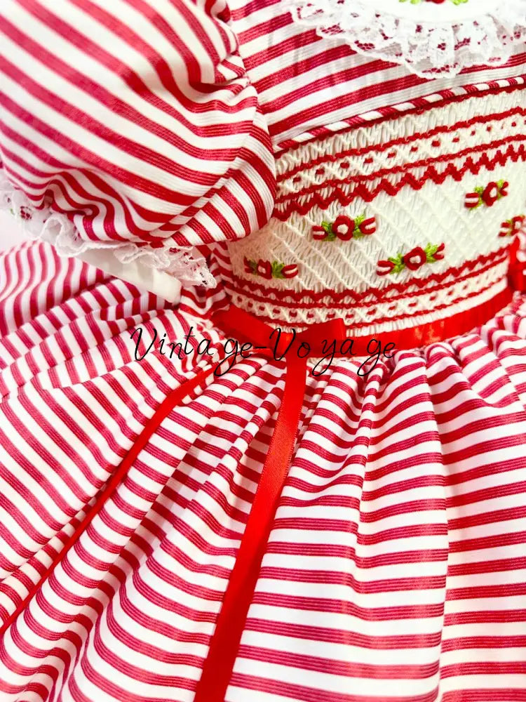 PRE-ORDER & GET IT NEXT WEEK! NEW🤩CANDY👑RED HAND-SMOCKED🧵🪡DRESS PANTIES & HAIR ACCESSORIES🎀 Baby & Toddler Dresses