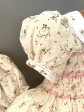 Load image into Gallery viewer, NEW SEASON &quot;CHELSEA&quot; CREAM Plumeti Cotton Hand-Smocked Dress &amp; Hair Accessories
