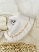 Load image into Gallery viewer, NEW SEASON! Baby Boy&#39;s  &quot;VINCENT&quot; Cream Cotton/Satin Hand-Smocked  Suit ONE LEFT
