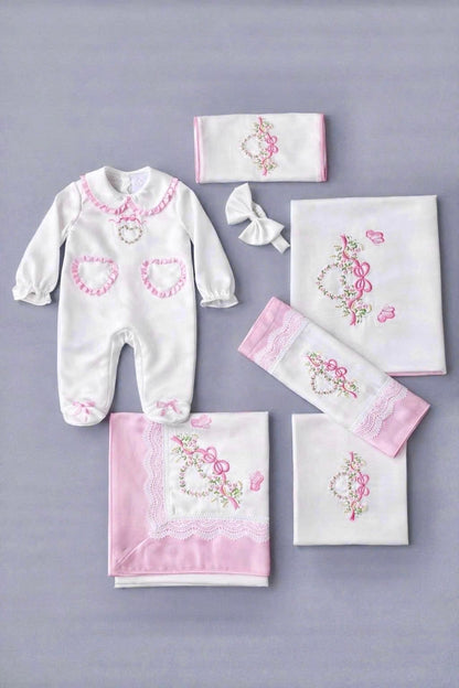 NEW🤩HAND-CRAFTED 🧵🪡PREMIUM SILK/SATIN BABY 👼6-piece BEDDING SET💞