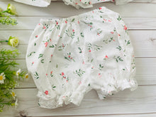 Load image into Gallery viewer, &quot;ORLA&quot; WHITE SWISS DOT Hand-Smocked Pyjama+Bows Or Headband REDUCED TO CLEAR
