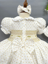 Load image into Gallery viewer, NEW SEASON! &quot;DOLLY&quot; Hand-Smocked Dress, Panties &amp; Hair Accessories

