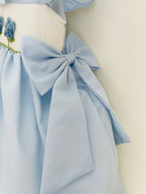 Load image into Gallery viewer, NEW SEASON &quot;ANEMONE&quot; Blue Hand-Smocked Dress &amp; Hair Accessories
