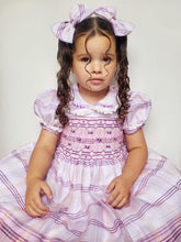 Load image into Gallery viewer, NEW SEASON &quot;JUSTINE&quot;  Organza Handsmocked Dress &amp; Hair Accessories
