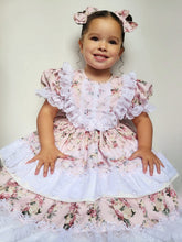 Load image into Gallery viewer, SPANSH COTTON &quot;MARIPOSA&quot; FLORA Lace Dress &amp; Hair Bows SALE SALE SALE - Baby &amp; Toddler Dresses by Vintage Voyage UK - baby, babyboutique, babyboy, babyclothes, babyclothing, babydress, babygirl, babygrow, babypyjama, babysmock, bib, bloomers, blouse, blue, blush, bonnet, bow, boy, britain, bunny, bustersuit, cardigan, cheaphandsmocked, chiffon, children, childrenclothes, childrensboutique, childrenswear, christening, Christmas, clickandcollect, clothing, clothingset, coat, collar, cotton, cream, crochetdoll
