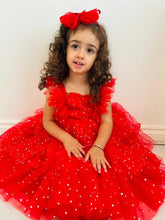 Load image into Gallery viewer, RED Tulle &quot;POPPY&quot; Baby Girls Party Dress &amp; Headband Set SALE SALE SALE
