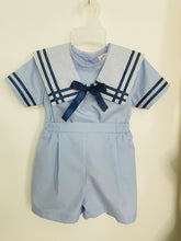 Load image into Gallery viewer, Sailor &quot;NEPTUNE&quot; Two Piece Set With Matching Shorts in Blue SALE SALE SALE
