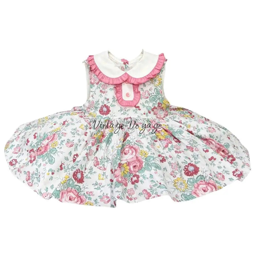 PRE-ORDER&GET NEXT WEEK‼️NEW🤩COLETTE CLASSIC COTTON ROSES 🍁🌻PRINTED DRESS KNICKERS & BOWS🎀 3 months Baby & Toddler