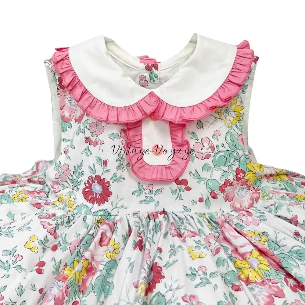 PRE-ORDER&GET NEXT WEEK‼️NEW🤩COLETTE CLASSIC COTTON ROSES 🍁🌻PRINTED DRESS KNICKERS & BOWS🎀 Baby & Toddler Dresses