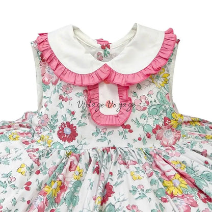PRE-ORDER&GET NEXT WEEK‼️NEW🤩COLETTE CLASSIC COTTON ROSES 🍁🌻PRINTED DRESS KNICKERS & BOWS🎀 Baby & Toddler Dresses