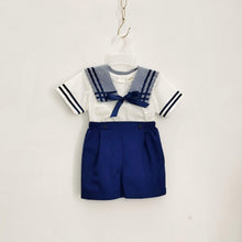 Load image into Gallery viewer, Sailor &quot;NEPTUNE&quot; Two Piece Set With Matching Shorts in Navy SALE SALE SALE
