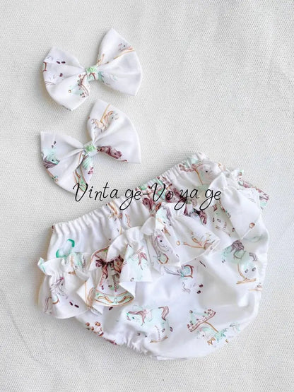 EMILY MINT HAND-SMOCKED🪡🧵DRESS PANTIES & HAIR ACCESSORIES🎀 - Baby & Toddler Dresses
