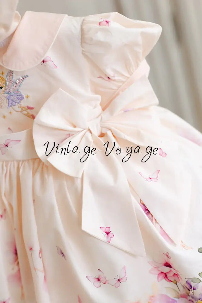 FLOWER FAIRIES🌷☀️CLASSIC COTTON FAIRIES CUSTOM PRINT🧚DRESS KNICKERS & BOWS🎀 Baby & Toddler Dresses