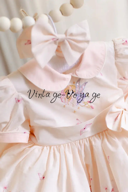 FLOWER FAIRIES🌷☀️CLASSIC COTTON FAIRIES CUSTOM PRINT🧚DRESS KNICKERS & BOWS🎀 Baby & Toddler Dresses