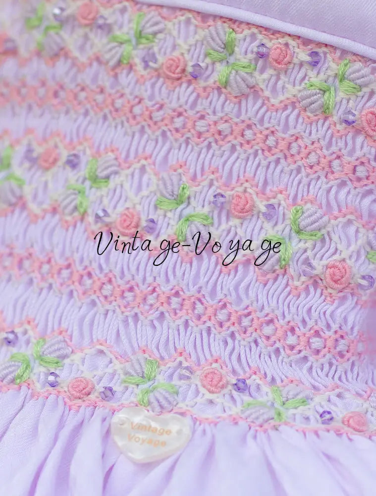 🍁ISABELLA BABY PINK 🌸 HAND-SMOCKED🧵🪡DRESS PANTIES & HAIR ACCESSORIES🎀 - Baby & Toddler Dresses