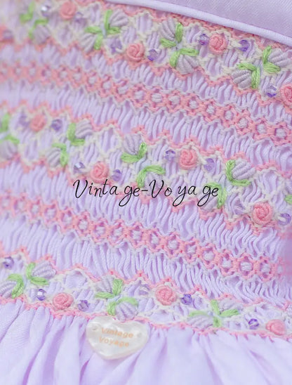 🍁ISABELLA BABY PINK 🌸 HAND-SMOCKED🧵🪡DRESS PANTIES & HAIR ACCESSORIES🎀 - Baby & Toddler Dresses