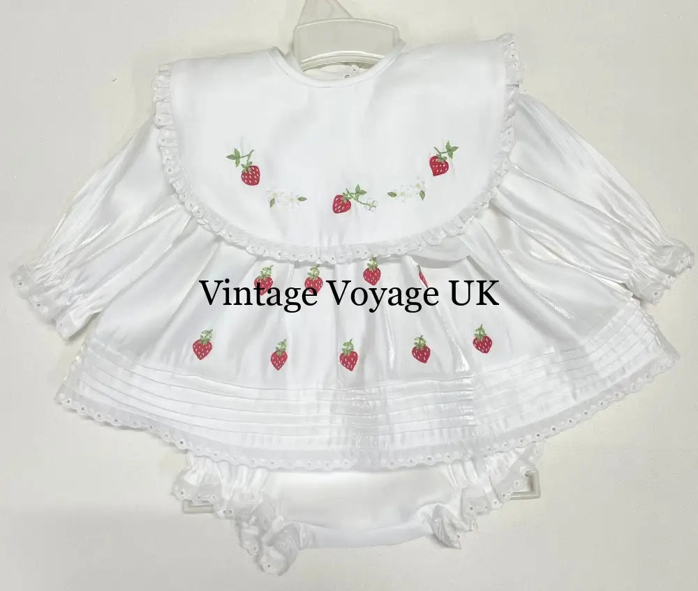 PRE-ORDER!NEW! ANGEL WHITE HAND-EMBROIDERED BABY DRESS,BIB,BLOOMERS,HEADBAND SET 0-3 months Baby & Toddler Dresses