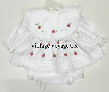 PRE-ORDER!NEW! ANGEL WHITE HAND-EMBROIDERED BABY DRESS,BIB,BLOOMERS,HEADBAND SET 0-3 months Baby & Toddler Dresses