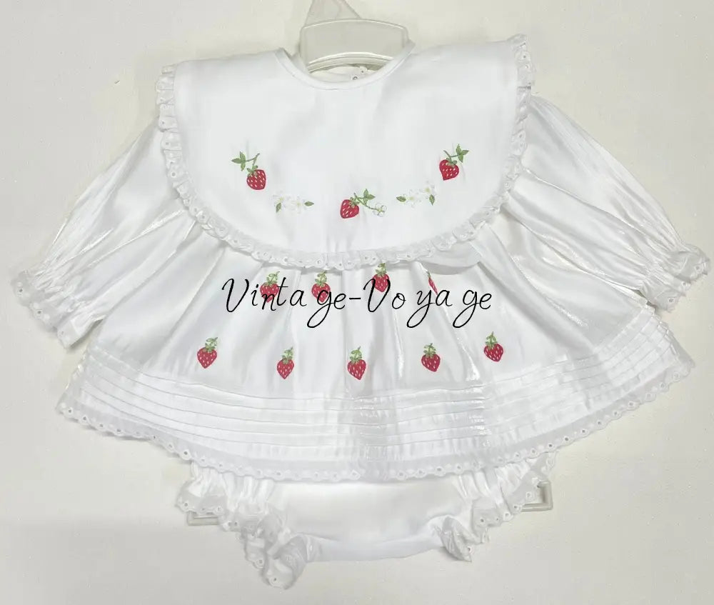 PRE-ORDER!NEW! ANGEL WHITE HAND-EMBROIDERED BABY DRESS,BIB,BLOOMERS,HEADBAND SET 0-3 months Baby & Toddler Dresses
