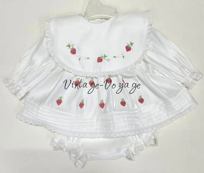 PRE-ORDER!NEW! ANGEL WHITE HAND-EMBROIDERED BABY DRESS,BIB,BLOOMERS,HEADBAND SET 0-3 months Baby & Toddler Dresses