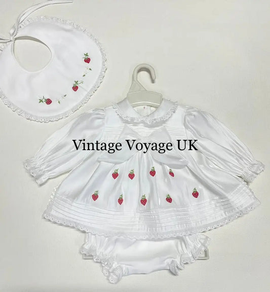 PRE-ORDER!NEW! ANGEL WHITE HAND-EMBROIDERED BABY DRESS,BIB,BLOOMERS,HEADBAND SET Baby & Toddler Dresses