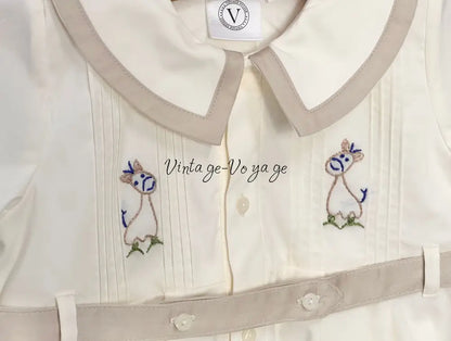 PRE ORDER‼️NEW🤩BAMBINO BISCUIT🍦 HAND EMBROIDERED🧵🪡BABY BOYS ROMPER & BIB🦒 Baby & Toddler Outfits