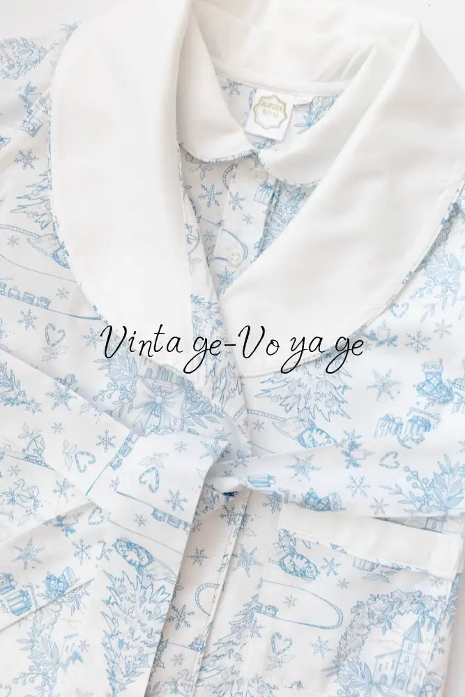 NEW🤩Boys Blue Custom Print❄️❄️Pyjamas & Dressing Gown Set😴 - pyjama set
