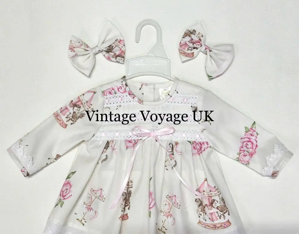 PRE-ORDER & GET NEXT WEEK! CAROUSEL PINK CUSTOM PRINTED PYJAMA SET pyjama set