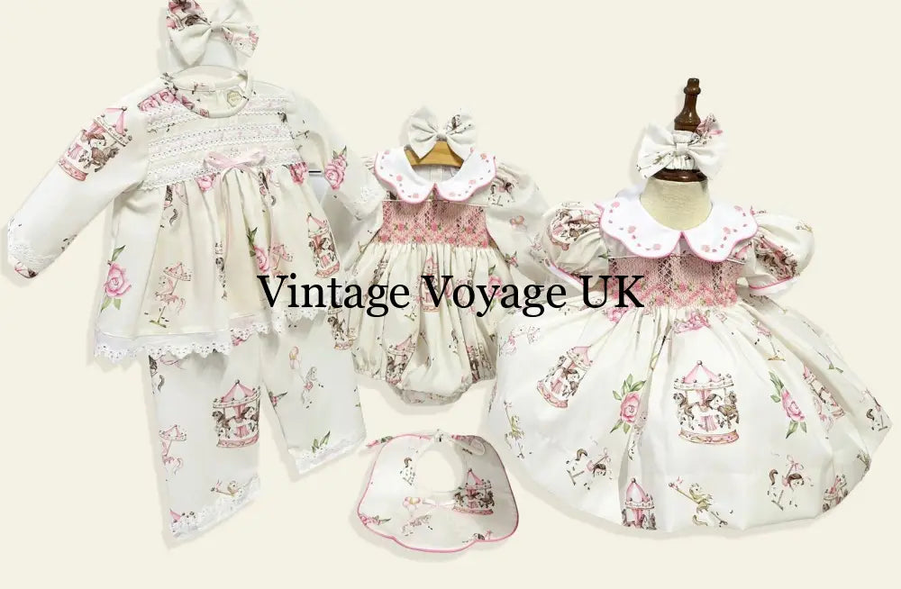 PRE-ORDER & GET NEXT WEEK! CAROUSEL PINK CUSTOM PRINTED PYJAMA SET pyjama set