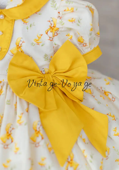 NEW🤩DAKOTA CLASSIC COTTON DUCK🐥CUSTOM PRINT🧚DRESS KNICKERS & BOWS🎀 Baby & Toddler Dresses