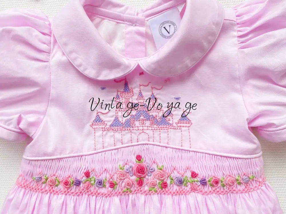 PRE-ORDER & GET NEXT WEEK❣️NEW👑DIANA PINK HAND-SMOCKED🧵🪡& EMBROIDERED DRESS & BOWS OR HEADBAND 🎀🎀 Baby & Toddler Dresses