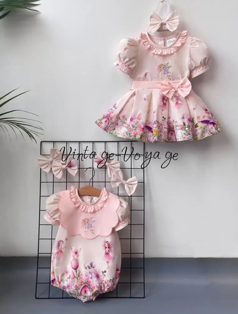 NEW🤩FLOWER FAIRIES🧚🧚🏻‍♀️CUSTOM PRINT COTTON SKIRT SET🎀🎀 Baby & Toddler Outfits