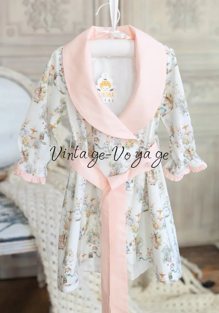 NEW😍FLUFFYTAILS🐇🐇NIGHTDRESS DRESSING GOWN AND HAIR BOWS OR HEADBAND🎀🎀 pyjama set