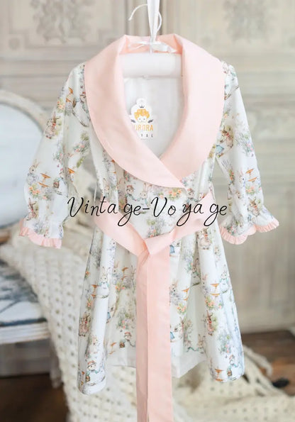 NEW😍FLUFFYTAILS🐇🐇NIGHTDRESS DRESSING GOWN AND HAIR BOWS OR HEADBAND🎀🎀 pyjama set