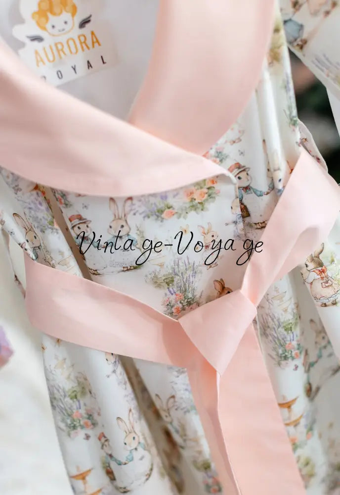 NEW😍FLUFFYTAILS🐇🐇NIGHTDRESS DRESSING GOWN AND HAIR BOWS OR HEADBAND🎀🎀 pyjama set