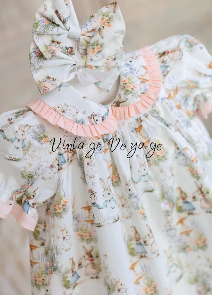 NEW😍FLUFFYTAILS🐇🐇NIGHTDRESS DRESSING GOWN AND HAIR BOWS OR HEADBAND🎀🎀 pyjama set