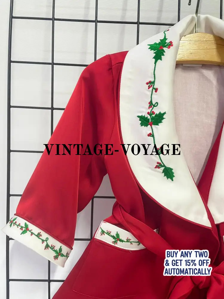 PRE-ORDER‼️NEW🎄HOLLY SILK/SATIN BOYS RED♥️DRESSING GOWN & PYJAMA SET👑 pyjama set