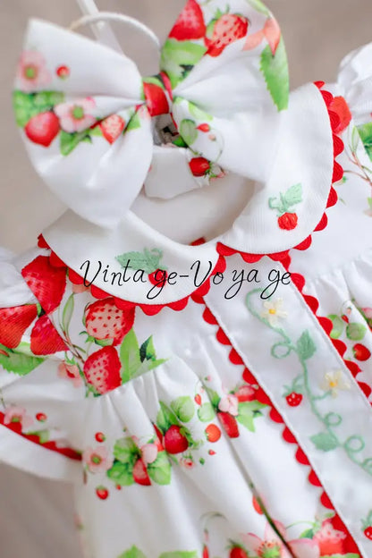 NEW! JUICY 🍓CUSTOM PRINT HAND-EMBROIDERED 🧵🪡ROMPER BIB & HAIR BOWS OR HEADBAND 🎀🎀 Baby & Toddler Outfits
