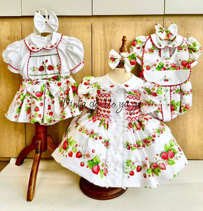 PRE-ORDER & GET NEXT WEEK! NEW! JUICY HAND-EMBROIDERED🧵🪡DRESS BOWS OR HEADBAND 🎀 Baby & Toddler Dresses