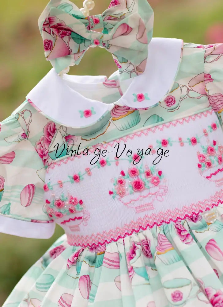 NEW💕PARTY🥳🎉HAND-SMOCKED🧵🪡PEARLS DETAILS DRESS & ACCESSORIES🎀 - Baby & Toddler Dresses