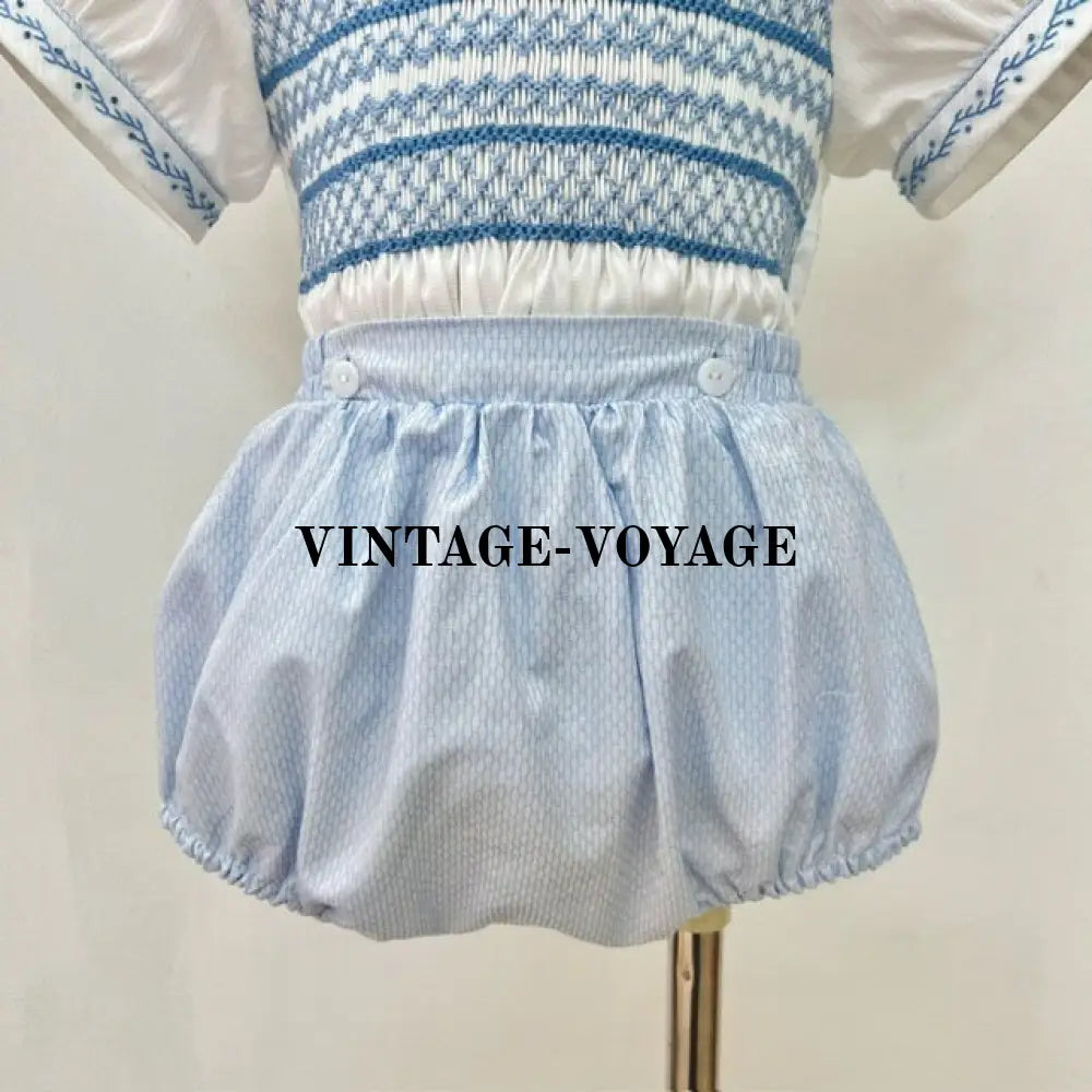 Pre-Order Now & Get It Next Week!👼Roman 👑Blue Baby Boys Hand-Smocked Romper/Suit Toddler Outfits