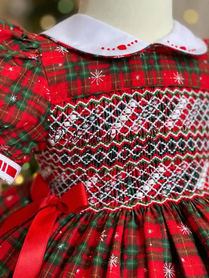 NEW SEASON🎄🍭DECEMBER TARTAN❤️HAND-SMOCKED🧵🪡👑DRESS & ACCESSORIES🎀 - Baby & Toddler Dresses
