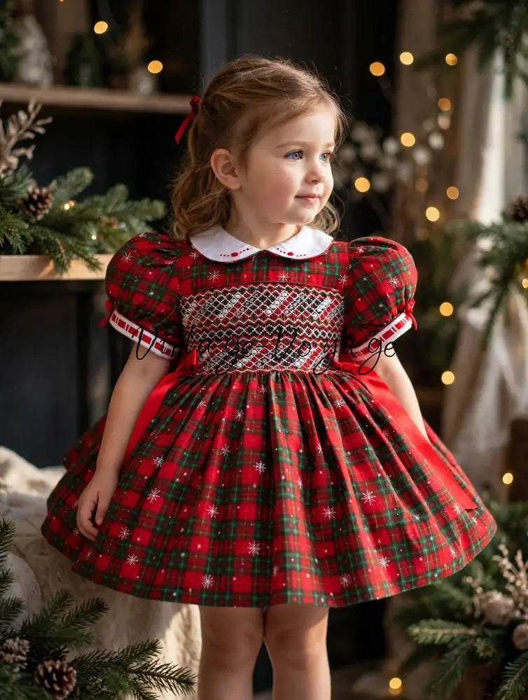 NEW SEASON🎄🍭DECEMBER TARTAN❤️HAND-SMOCKED🧵🪡👑DRESS & ACCESSORIES🎀 - Baby & Toddler Dresses