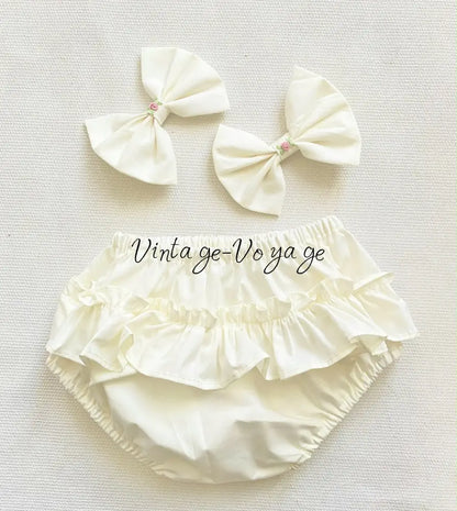 PRE-ORDER & GET IT NEXT WEEK! NEW SEASON! GEMMA HAND-SMOCKED CREAM DRESS & ACCESSORIES - Baby & Toddler Dresses