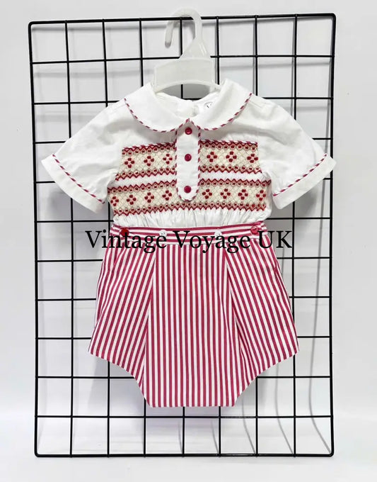 PRE ORDER & GET NEXT WEEK! NEW! RED STRIPED BABY BOYS ROMPER/SUIT NB 1M Baby & Toddler Outfits