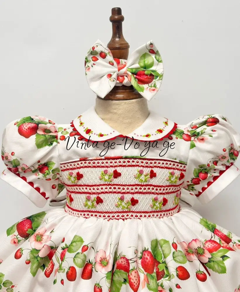 PRE-ORDER & GET IT NEXT WEEK! BERRY HAND-SMOCKED DRESS PANTIES & HAIR BOWS OR HEADBAND Baby & Toddler Dresses