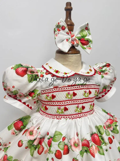 PRE-ORDER & GET IT NEXT WEEK! BERRY HAND-SMOCKED DRESS PANTIES & HAIR BOWS OR HEADBAND Baby & Toddler Dresses