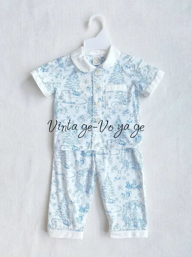 PRE-ORDER & GET IT NEXT WEEK! NEW! Boys Blue Custom Print Pyjamas & Dressing Gown Set - pyjama set