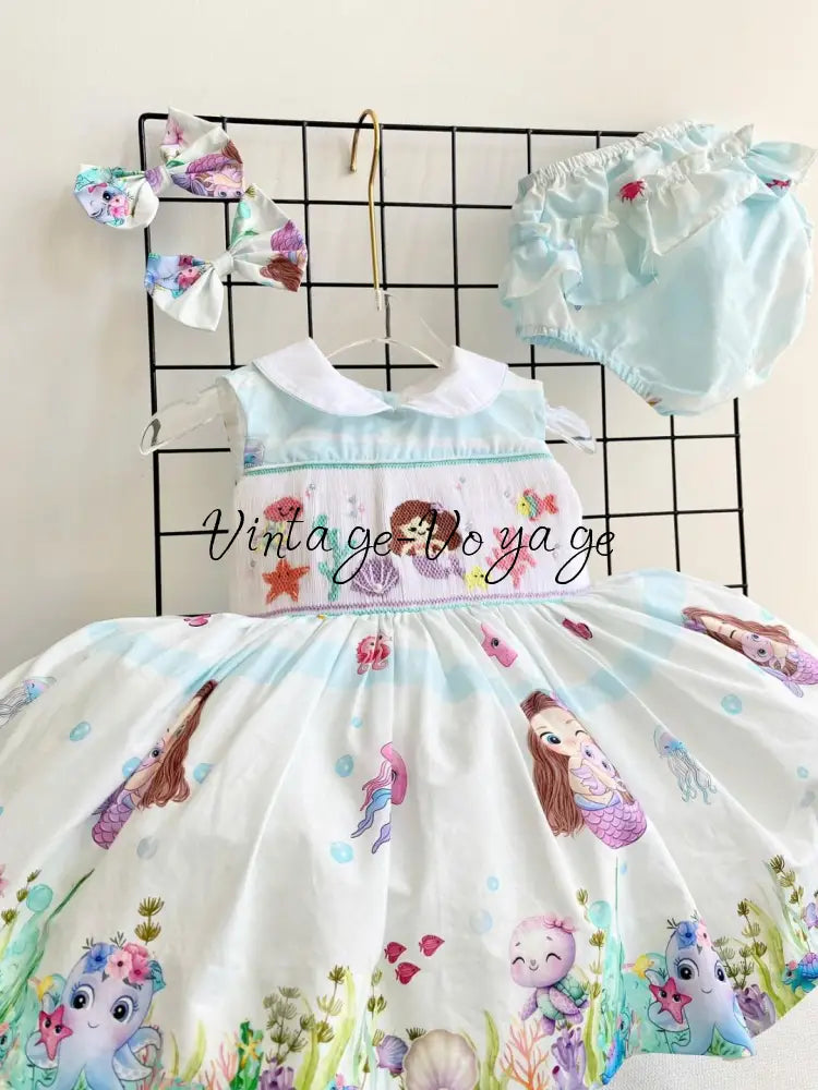 PRE-ORDER & GET IT NEXT WEEK! NEW! CALYPSO CUSTOM PRINT HAND-SMOCKED DRESS & ACCSSORIES - Baby & Toddler Dresses