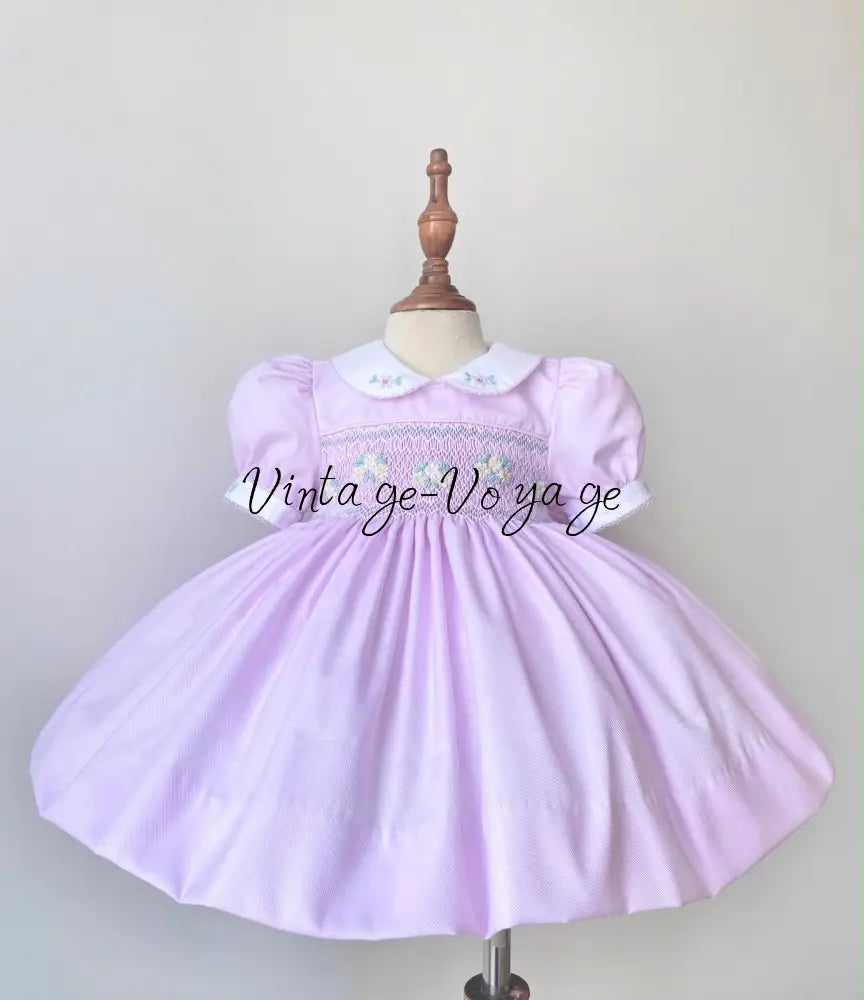 PRE-ORDER&GET IT NEXT WEEK! NEW DARLING LILAC HAND-SMOCKED DRESS & ACCESSORIES - 3M - Baby & Toddler Dresses